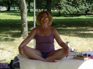 Working as a massage therapist at Womad festival.